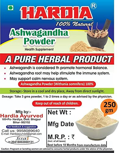 QURA Hardia Ashwagandha Polvo 100 g