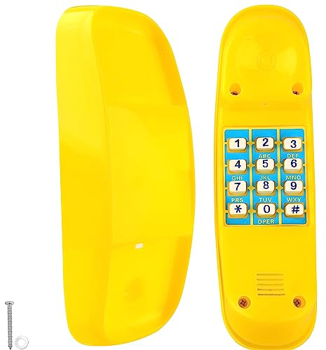 Haconba Swingset Phone Toys Playground Treehouse Phone Pretend Telephone Toy with Numeric Key for Kids Outdoor Playground Treehouse Jungle Gym Accessories (Yellow)