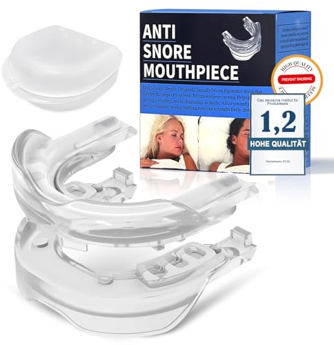 2 Stück Anti-Schnarch-Mundstück, Anti-Schnarchschiene, Effektiv Schnarchstopper, Anti Schnarch, Mundschutz zum Zähneknirschen für Mouth Guard für Entspannte Nächte