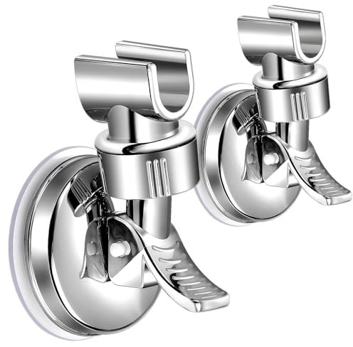 2 Stück Duschkopfhalterung Saugnapf Set Universal Handbrause Halterung Abnehmbarer Brausehalter für Handbrause Duschkopfhalterung Ohne Bohren für Hotel Badezimmer