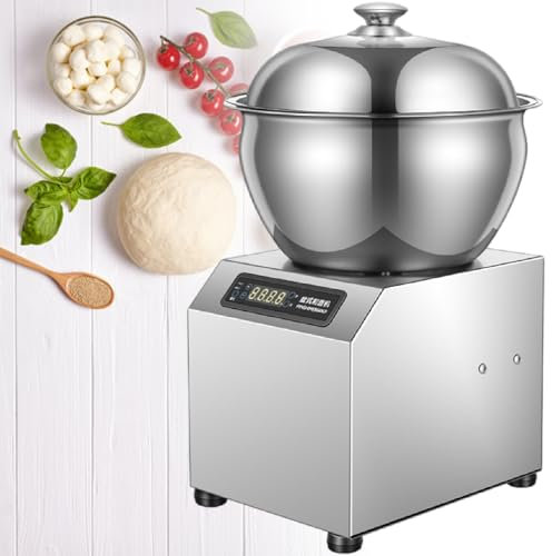 Macchina Impastatrice Rotante Doppia Da 1800 W Con Funzione Di Riscaldamento A Temperatura Costante, Coperchio E Timer, Impastatrice A Spirale Elettrica Per Ristorante, Panetteria, Pizzeria,5Kg-110V