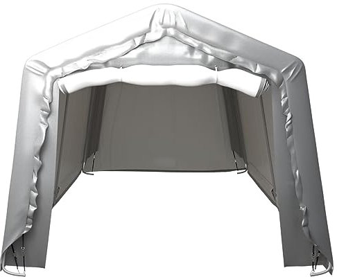 Tente de rangement 300 x 750 cm en polyéthylène et acier galvanisé – Tente robuste pour appareils et outils – Idéal pour le jardin, l'atelier et le stockage