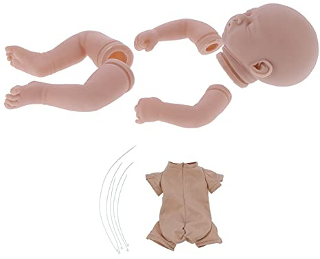 RIZGHWOY Kit de Muñeca Realista sin Pintar, Molde de Piezas de Muñeca para Manualidades Creativas, Material para Tiempo en Familia, Juguete para Niños