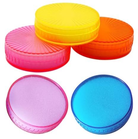 Beavorty Lot de 5 Éponges à Mains Humidificatrices Cylindriques en Éponge Multicolore, Humidificateur de Doigts pour Compter L'argenté Mouillé au Bureau, Outil Couleur Couleur Aléatoire