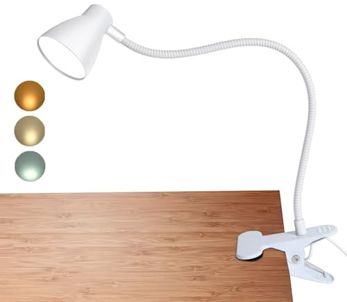 CeSunlight Clamp Desk Lamp, USB 6 Watts Clip on Reading Light