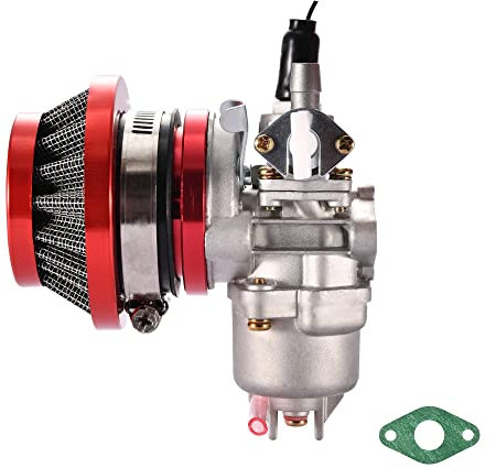GOOFIT 44mm Motorcycle Air Filter Stack Carburetor Carb Replacement For 2 Stroke 43cc 47cc 49cc ATV Four wheel off road vehicle lawn mower Scooter Red