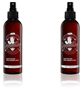 Dapper Dan Spray per lo styling al sale marino, finitura opaca, profumo di sandalo, 2 x 200 ml