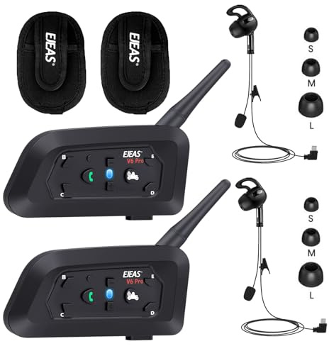 GaiRen Referee Communication System, Referee Headset Intercom with Earphone for Soccer Football Volleyball Official Handball (2 Pack Left)