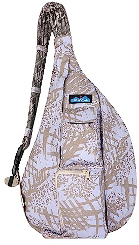 KAVU Original Rope Bag Sling Pack with Adjustable Rope Shoulder Strap - Beach Doodle