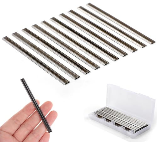 10 Stück Hobelmesser HSS Set, 82mm Hobelmesser, Elektrohobel Hss Klinge 82x5,5 x1,2mm, für Bosch Hobel, Handhobel, Holzbearbeitungsmaschine