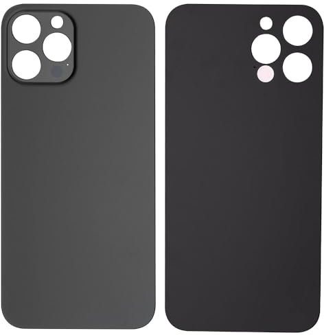 Back Glass Replacement for iPhone 12 Pro Max with, Big Hole Rear Back Cover Glass Replacement All Carriers (Graphite)