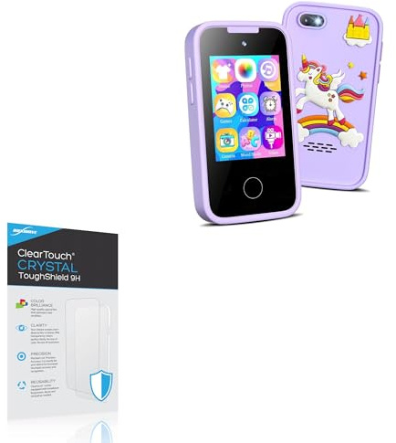 BoxWave Screen Protector Compatible with Vimorg Kids Smart Phone (2.8 in) - ClearTouch Crystal ToughShield 9H (2-Pack), Clear 9H Tough Flexible Film Screen Protector