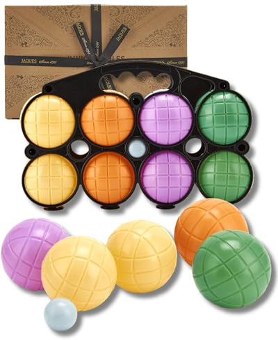 Jaques of London Junior Boules Set | Garden Boules Game with 8 Colourful Boules, Jack & Carry Case | Garden Games for Outdoor | Since 1795