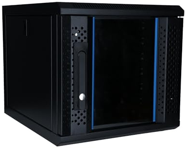 DSIT 10 tums 6U serverskåp med glasdörr 370X450X370mm (BxDxH) - Svart