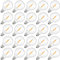 25 Stück E12 G40 LED Solar Ersatzbirnen, 2700 K Warmweiß, 1 W entspricht 5 W, DC 3 V, bruchsichere und wasserdichte Globe Glühbirnen für Lichterketten, Party, Terrasse, Garten, Hochzeit