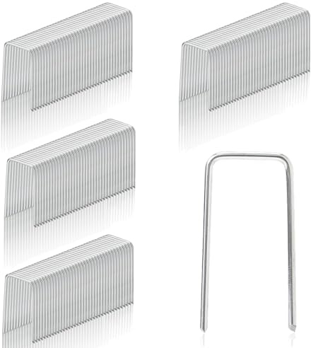 300 Stück Kranz Binden Zubehör 40mm*20mm Strohblumennadeln Stecknadeln Blumen Klammer Pflanzenstecker Patenthaften Robuste Krampen Steckhaften Efeunadeln für Floristikbedarf und Kränze Weiß