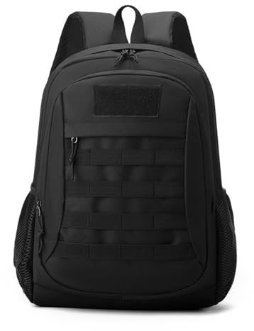 CINGHI LUSSO Sac à Dos Tactique Militaire 30L Sac a Dos Homme | Sac Militaire Sac à Dos de Trekking pour Voyage Camping Alpinisme Chasse-Noir