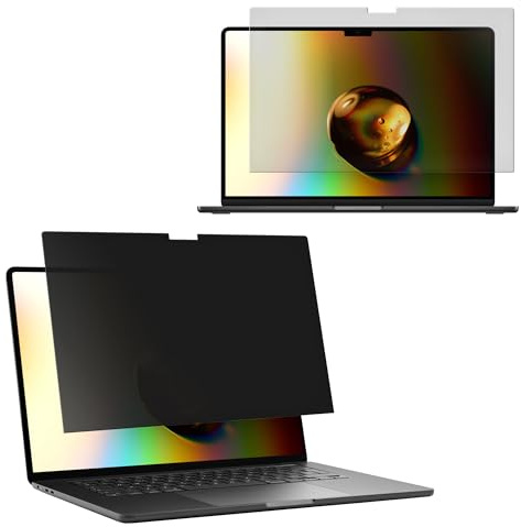 kwmobile Pellicola Privacy per Apple MacBook Air 13.6 M2 (A2681) Touch ID Model - Privacy Screen per Laptop - Filtro Schermo Protettivo Rimovibile - Filtro Anti Luce Blu