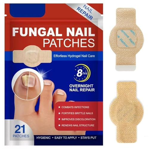 Fungal Nail Patches, Mycose Ongles Des Pieds, Multi-Purpose Toenail Repair Pads, Réparer Abîmés Patches Antifongiques Ongle Pieds, Quick And Effective Nails Repair, Pour Hommes Et Femmes (B)