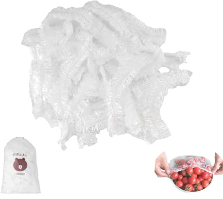 200 pièces de ‌film alimentaire‌ épaissi, compatible micro-ondes et en PE alimentaire. Idéal pour les réfrigérateurs et congélateurs.