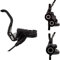 Magura Fahrradbremse MT Trail Sport 1-Finger HC-Hebel links/rechts verwendbar Set bestehend aus zwei Bremsen für Vorderrad 4 und Hinterrad 2 Kolben, schwarz, One Size, 2701389