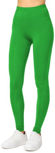 Merry Style Damen Lange Leggings aus Viskose MS10-143 (Grün, L)