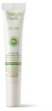 Bottega Verde - Aloe, Crema Gel Contorno Occhi, 15 ml, con 50% di Succo di Aloe Bio, Effetto Fresco e Disteso, Idratante e Lenitivo, Per Tutti i Tipi di Pelle, Anti-Fatica e Rinfrescante
