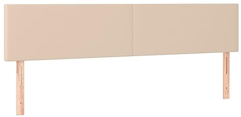 vidaXL 2X Kopfteil Betthaupt Polsterkopfteil Bettkopfteil für Bett Bettgestell Bettrahmen Schlafzimmer Bettzubehör Cappuccino-Braun 90x5x78/88cm Kunstleder