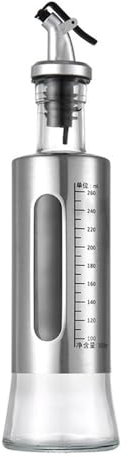 Unusverum Oil Dispenser 300ml/11OZ, Olive Oil Bottle for Kitchen Vinegar Bottle with Funnel and Labels, Easy to Fill and Leak-Proof Lead-Free Glass Olive Oil Dispenser for Oil Soy Sauce Vinegar