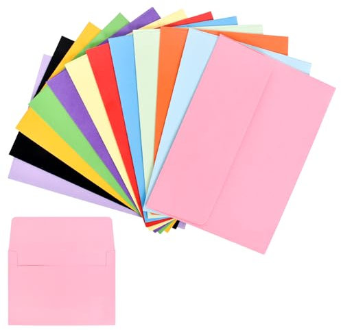 12 Stück Farbige Briefumschläge -12.5 * 17.5cm - Farbige Umschläge für Geburtstage, Hochzeiten, Partys