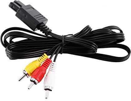 Zerodis N64 AV Cable Composite Tablero de Video de para Fiestas que Reproducen TV 1.8 M