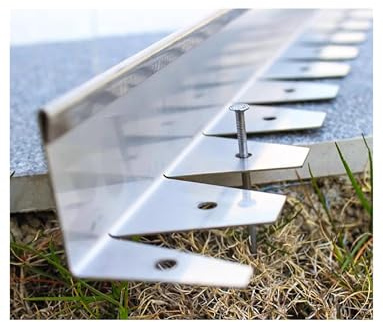 Borde de jardín de acero inoxidable, resistente, a prueba de óxido, para césped, grava y guijarros, fácil de instalar