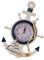 SGerste Horloge murale rustique en bois motif ancre marine bateau à voile sur le thème de la mer Décoration murale à suspendre