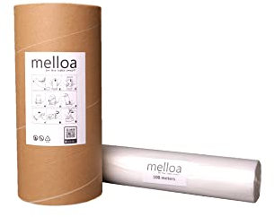 328 ft nappy bin cartridge refill liner compatible with Tommee Tippee Sangenic Tec Simplee Twist and Click Spross Ubbi Magic Littycat and many other cartridges (White, 100m + Paper Tube)