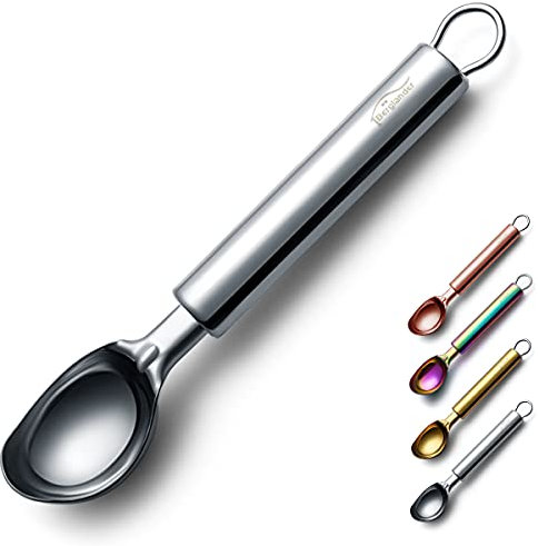 Berglander Cuchara para helado, Cuchara para galletas Melon Baller Cuchara conos, Herramientas y artilugios especiales, Cuchara para helado Cuchara para alimentos Apta para lavavajillas