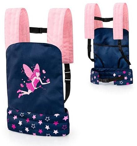 Bayer Design 62216AA Puppentrage EasyCarry, gepolstert, verstellbare Riemen, hinten und vorne tragbar, für Puppen und Plüschtiere