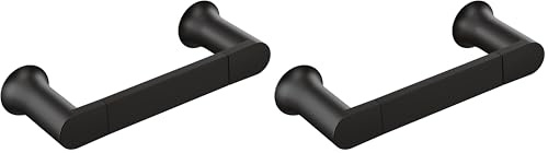 Moen Genta Matte Black Modern 6.8-Inch Length Hand-Towel Bar for Bathroom or Kitchen, BH3886BL (Pack of 2)