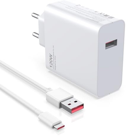 120W USB Ladegerät Ladekabel für Xiaomi 15 14T pro Ultra 13T 12T 11T, Redmi Note 14 13 12 Pro+ 5G, Netzteil Turbo Hyper Charge Schnellladegerät Adapter mit 6A USB C Kabel 1M für Poco X7Pro F7 Ultra F6