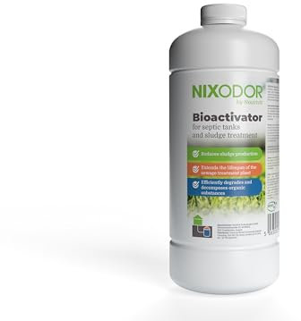 Nixodor Septic Tank Bioactivator 1L - Eco-Friendly Septic System Treatment | Breaks Down Organic Waste, Eliminates Odors, Ideal for Homes, Restaurants & Hotels