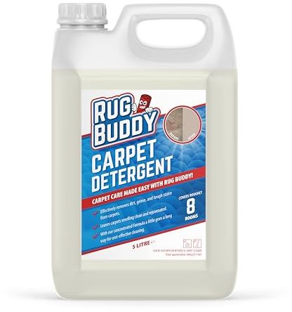 Rug Buddy - Carpet Detergent - Upholstery Shampoo Cleaner Solution Stain Remover - 5 Litre