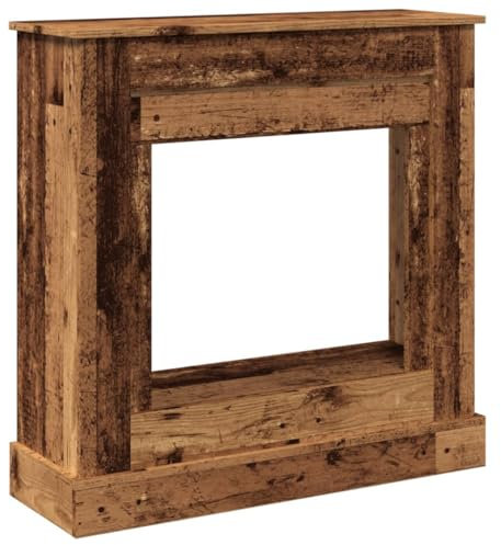 vidaXL Cadre de cheminée Vieux Bois 90x30x90 cm Bois d'ingénierie, cheminée, Console de cheminée, Ensemble de Tour de cheminée, Tour de cheminée
