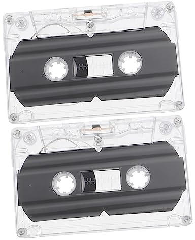 ARTIBETTER Lot de 2 Cassettes Audio Vierge 30 Étui Transparent Cassettes à Bruit pour Enregistrement Professionnel et DIY