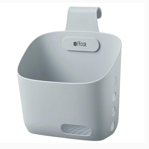 Stgbcst Cesto sospeso in plastica piccolo con gancio, piccolo cesto sospeso impilabile, con gancio e foro di drenaggio, vaso da fiori da appendere per il bagno