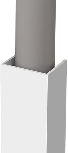 Nasconduttore per tubi in PVC bianco, lunghezza 50,8 cm, copertura per tubi dell'acqua da 119 cm, per cucina, bagno, canalizzazione, schermatura per canali quadrati, canali, canali, piste da boxe