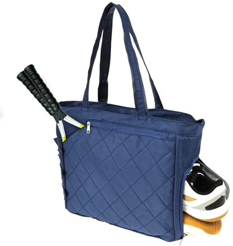 Toaboa Tennisrucksack aus Polyester, Tennistasche mit Schuhfach, Mehrere Fächer Wasserdicht, Reißfest Wiederverwendbar Tragbar Tennisschläger Tasche für Damen Und Herren