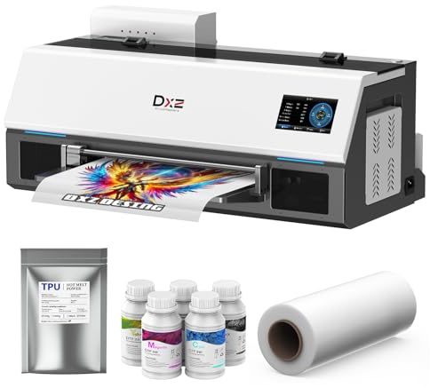 DXZ A3 DTF Printer,High-Speed with XP600 Printhead, 4.5” LED Multi-Function Touch Screen, 13'' Apparel Printer T-Shirt Printing, Auto-Cleaning,Dual White Ink System