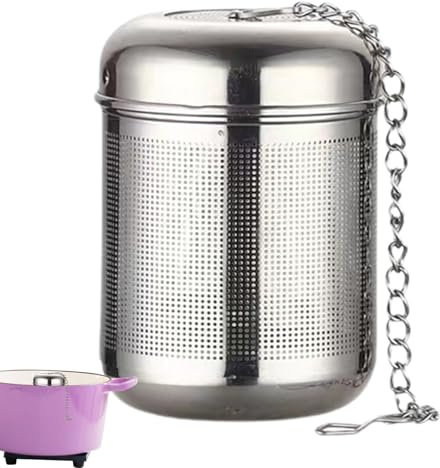 Filtre à Épices en Acier Inoxydable - Boule à Thé Infuseur de Saveur - Passoire pour Soupe et Ragoût - Strainer Cuisine Sécuritaire pour Maison Restaurant