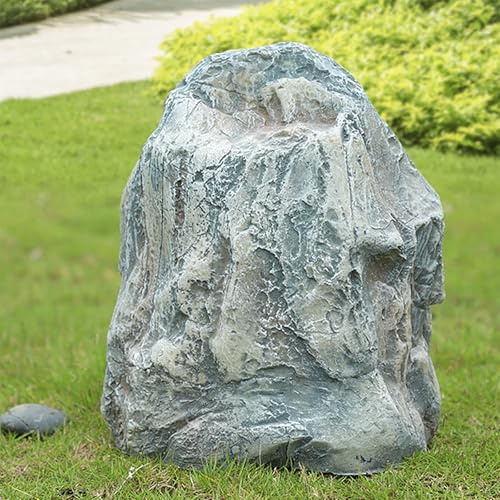 Fuskrock för landskapsarkitektur, lätt realistisk sandsten, glasfiber dekorativ sten för trädgård, utomhusutrymmen, innergård, bonsai, 40 x 65 x 55 cm