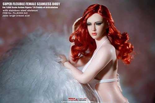 OBEST TBLeague S42 Puppe, weißer Hautton, 1/6 Nahtlose Gummipuppe, weißer Bikini, Lange Beine, mit Puppenkopf