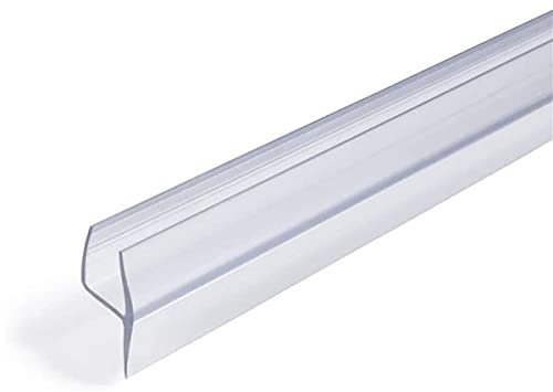 Junta de puerta de ducha,juntas de repuesto para ducha, junta de ducha para puerta ​de cristal,para cristal recto y curvado de 4mm hasta 12 mm (6 mm,h Tipo 200 cm)